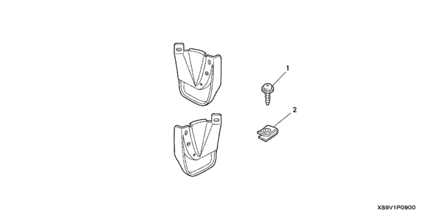 2003 Honda Pilot Rear Splash Guards Diagram