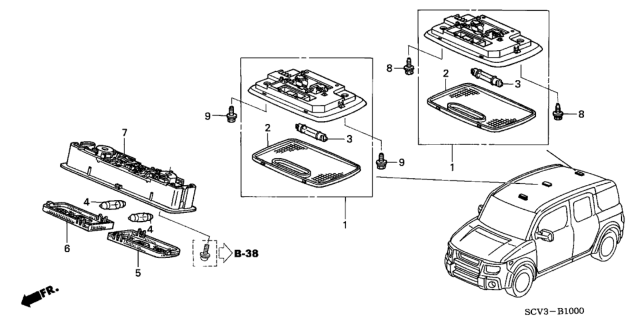 2004 Honda Element Interior Light Diagram