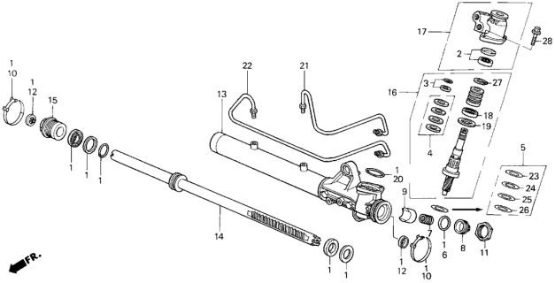 1997 Honda Del Sol Pipe A, Cylinder Diagram for 53670-ST7-A50