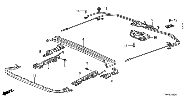 2011 Honda Accord Deflector Assy. Diagram for 70500-TA0-A11