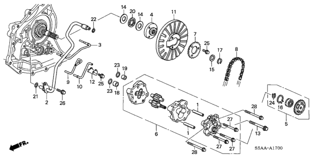 2004 Honda Civic Circlip (Outer) (22MM) Diagram for 90609-P4V-000