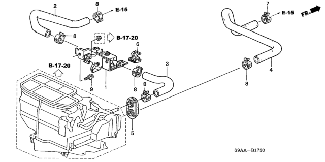 2006 Honda CR-V Water Valve Diagram