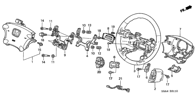 2004 Honda CR-V Grip (Dark Saddle) Diagram for 78501-S9A-N11ZB