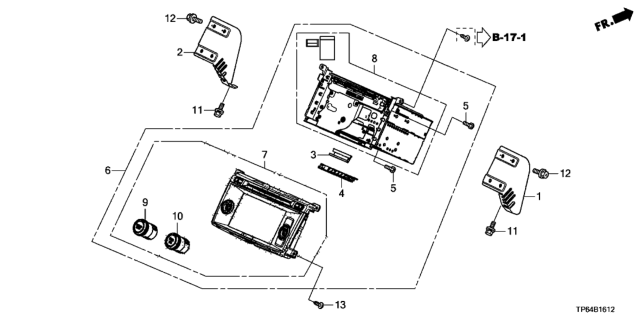 2015 Honda Crosstour Black-Box Assy. Diagram for 39543-TP6-A31