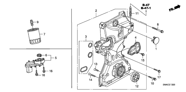 2010 Honda Civic Oil Pump (1.8L) Diagram