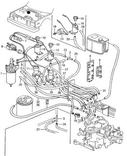 1981 Honda Civic 4 Door ** (1500) KA HMT Control Valve Diagram 1