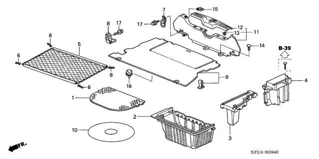 2004 Honda Insight Trunk Lining Diagram