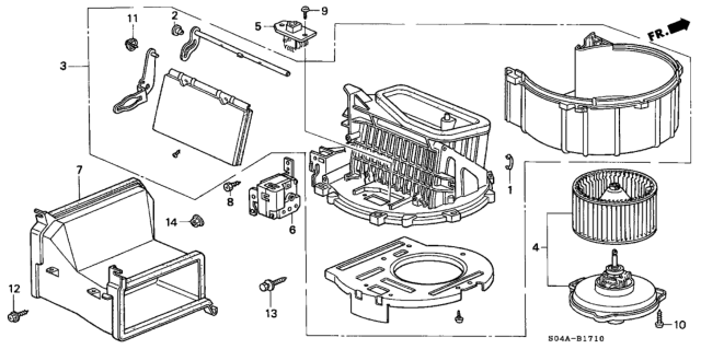 2000 Honda Civic Heater Blower Diagram