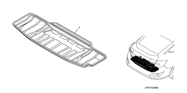 2017 Honda Clarity Fuel Cell 4 Door D (CLARITY FCV) KA 1AT Trunk Tray Diagram