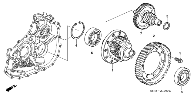 2004 Honda Civic CVT Differential (CVT) Diagram