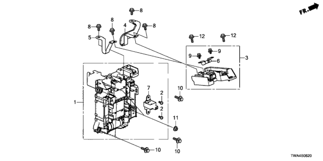 2021 Honda Accord Hybrid Junction Board Diagram