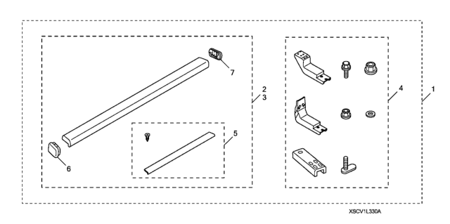 2011 Honda Element Step, Side Diagram for 08L33-SCV-101A