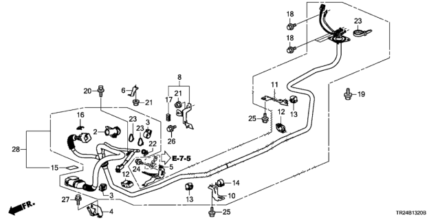 2013 Honda Civic IMA Main Cable - Stay Diagram