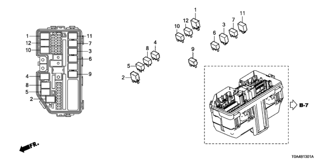 2015 Honda CR-V 5 Door EX-L (AWD LEATHER) KA CVT Control Unit (Engine Room) Diagram 1