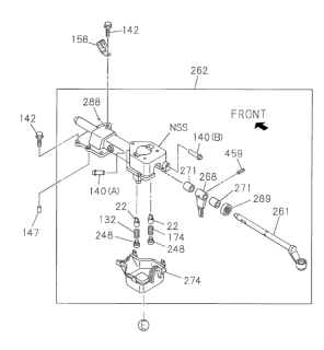 2002 Honda Passport Rod, Gear Control Diagram for 8-97257-825-0