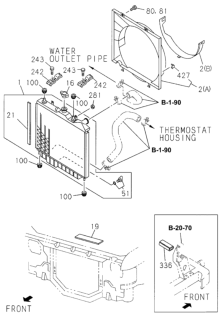 1998 Honda Passport Radiator Diagram