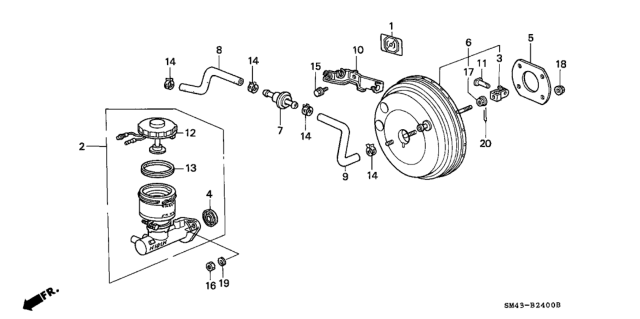 1991 Honda Accord Master Cylinder Diagram