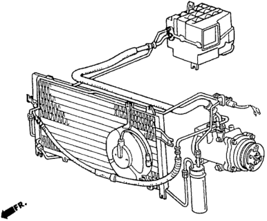 1985 Honda CRX A/C Air Conditioner Diagram