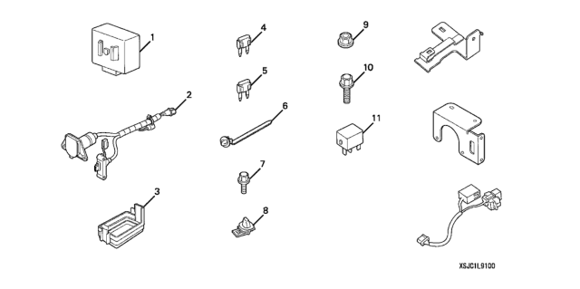 2006 Honda Ridgeline 4 Door RT KA 5AT Trailer Hitch Harness Diagram