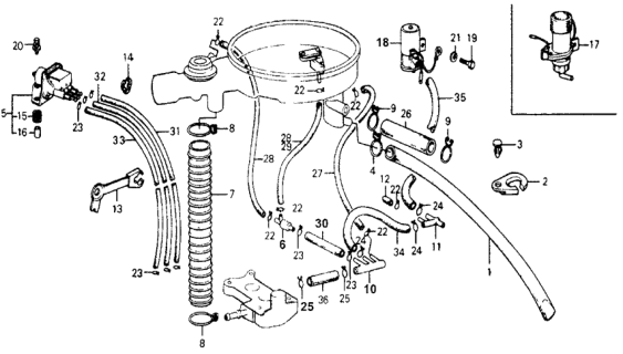 1977 Honda Accord Air Cleaner Tubing Diagram