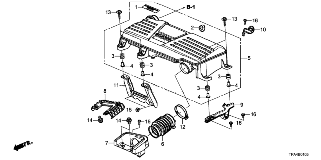 2020 Honda CR-V Hybrid Tube Complete C Air In Diagram for 17253-5TZ-H00