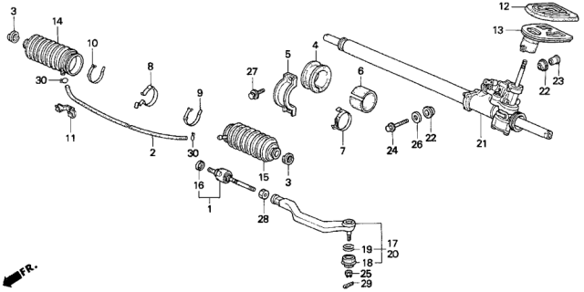 1994 Honda Del Sol 2 Door S KL 4AT P.S. Gear Box Diagram