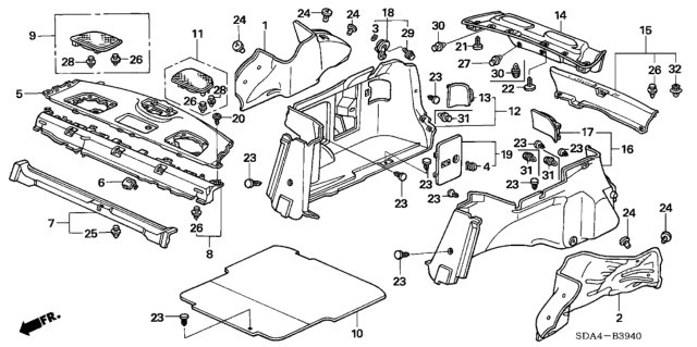 84521-SDA-A00ZA - Genuine Honda Parts