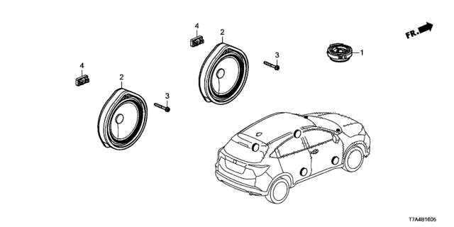 2021 Honda HR-V Speaker Diagram