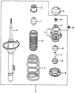 1985 Honda Accord Rear Shock Absorber Diagram