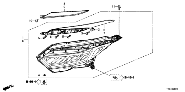 2019 Honda HR-V 5 Door TOURNG (CELAYA) KA CVT Headlight (LED) Diagram