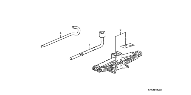 2009 Honda Civic Tools - Jack Diagram