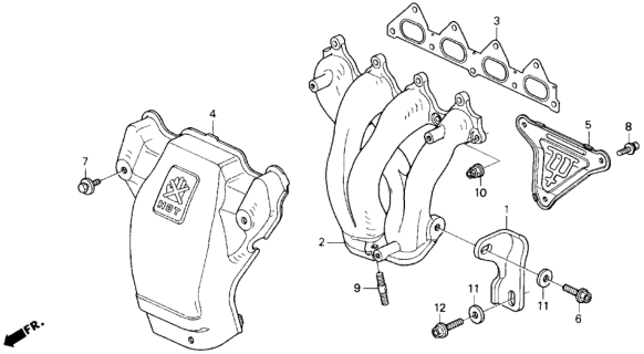 1993 Honda Prelude Exhaust Manifold Diagram