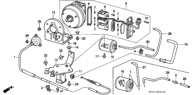 1996 Honda Accord Valve Diagram for 36521-P0A-A01