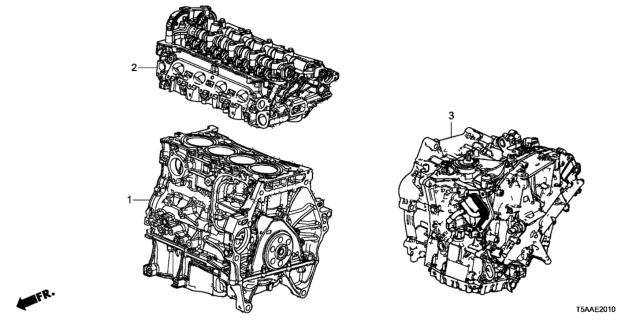 2019 Honda Fit Engine Sub-Assembly Diagram for 10003-5R7-A12