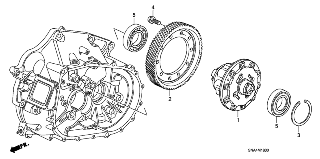 2007 Honda Civic MT Differential (2.0L) Diagram