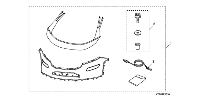 2012 Honda Crosstour 5 Door EX (4 CYLINDER) KA 5AT Full Nose Mask Diagram