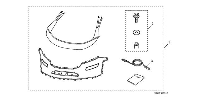 2012 Honda Crosstour Full Nose Mask Diagram