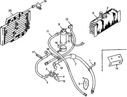 1978 Honda Civic 2 Door ** KH 4MT A/C Hoses Diagram