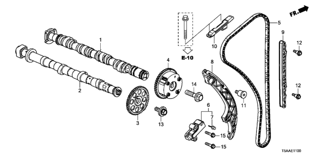 2020 Honda Fit Camshaft - Cam Chain Diagram