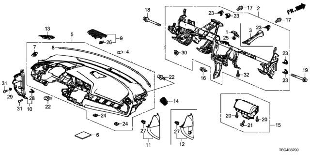 2017 Honda Civic Instrument Panel Diagram