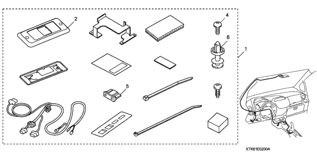 2010 Honda Fit Hfl Attachment *NH220L* (CLEAR GRAY) Diagram for 08E02-TK6-130