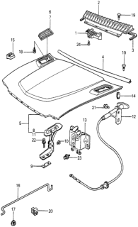 1982 Honda Prelude Hood, Engine Diagram for 04630-692-000ZZ