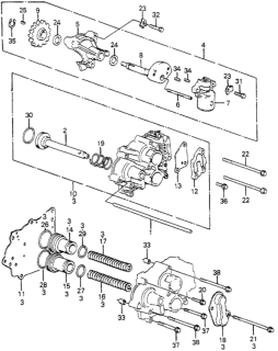 1980 Honda Prelude Cover, Throttle Valve Diagram for 27413-PA9-000