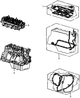 1975 Honda Civic Engine Assy., Block Diagram for 10002-634-670