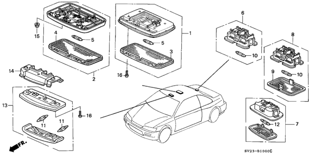 1995 Honda Accord Interior Light Diagram