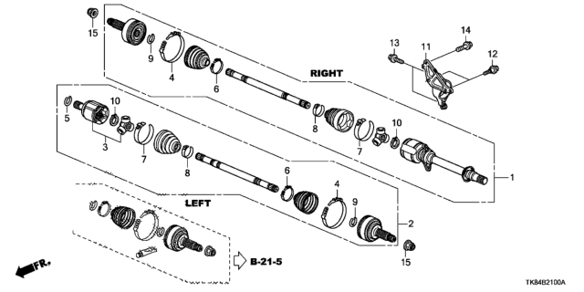 2011 Honda Odyssey Driveshaft Diagram