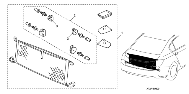 2014 Honda Accord Net, Cargo Diagram for 08L96-T2A-101