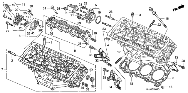 2006 Honda Odyssey Rear Cylinder Head Diagram