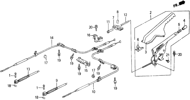 1989 Honda Accord Grip, Brake Lever *B49L* (FAIR BLUE) Diagram for 47115-SE0-310ZB