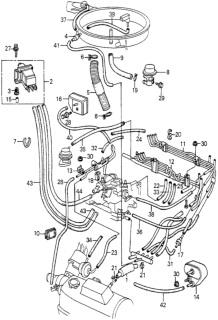 1981 Honda Accord Tube Assy., Breather Diagram for 15704-PB2-660